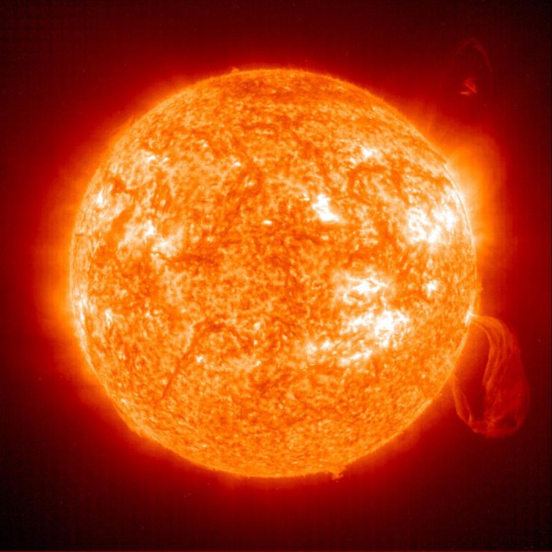 Sun with solar prominance, Biblical Creation Day 4, Genesis 1